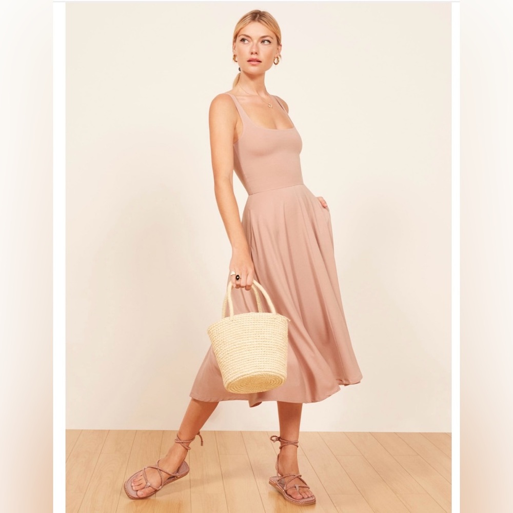 Reformation August Dress in Blush